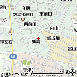 愛知県西尾市楠村町狐島18周辺の地図