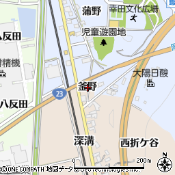 愛知県額田郡幸田町深溝釜野周辺の地図