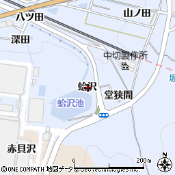 愛知県額田郡幸田町芦谷蛤沢周辺の地図