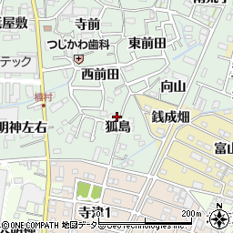 愛知県西尾市楠村町狐島13周辺の地図