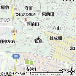 愛知県西尾市楠村町狐島13-9周辺の地図