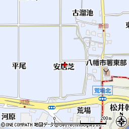 京都府八幡市内里安居芝316周辺の地図