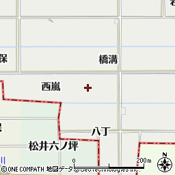 京都府八幡市岩田西嵐周辺の地図