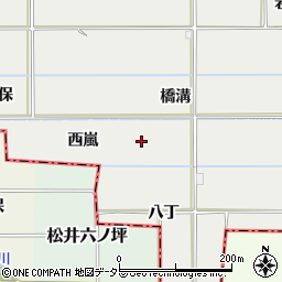 京都府八幡市岩田（西嵐）周辺の地図