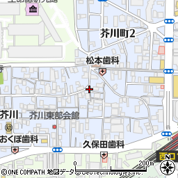 大阪府高槻市芥川町周辺の地図