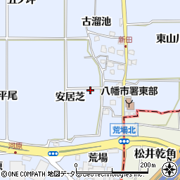 京都府八幡市内里安居芝313周辺の地図