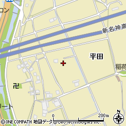 兵庫県神戸市北区道場町平田周辺の地図
