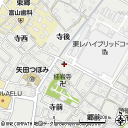 愛知県西尾市上矢田町寺前17-6周辺の地図