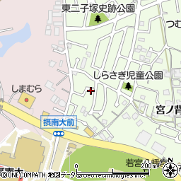 京都府八幡市美濃山西ノ口12-11周辺の地図
