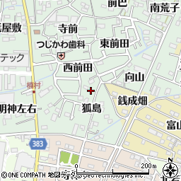 愛知県西尾市楠村町狐島13-13周辺の地図