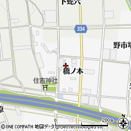 愛知県豊川市六角町橋ノ本37周辺の地図