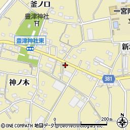 愛知県豊川市豊津町神ノ木105周辺の地図