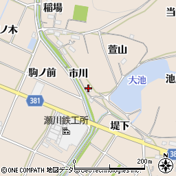 愛知県豊川市金沢町萱山2周辺の地図