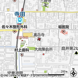 高岳寺周辺の地図