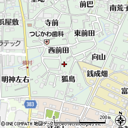 愛知県西尾市楠村町狐島14周辺の地図