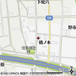 愛知県豊川市六角町橋ノ本36周辺の地図