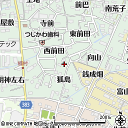 愛知県西尾市楠村町狐島14-13周辺の地図