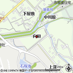愛知県西尾市室町（向田）周辺の地図