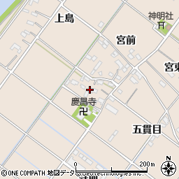 愛知県西尾市花蔵寺町上島南周辺の地図
