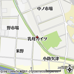 愛知県豊川市六角町乳母カイツ周辺の地図