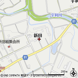 愛知県新城市富岡新田周辺の地図