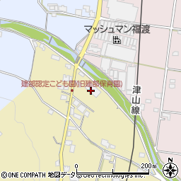 岡山市　建部認定こども園周辺の地図