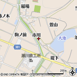 愛知県豊川市金沢町市川周辺の地図