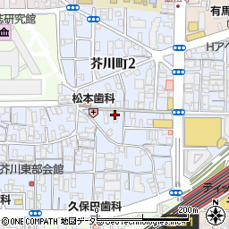 長岡京都久詩芥川西店周辺の地図