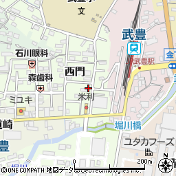 愛知県知多郡武豊町西門周辺の地図