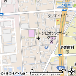 静岡県焼津市三ケ名115-4周辺の地図