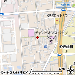 静岡県焼津市三ケ名115-4周辺の地図