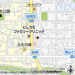 大阪府枚方市東船橋1丁目39周辺の地図