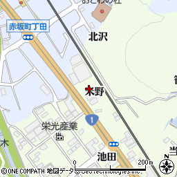 愛知県豊川市御油町米野周辺の地図