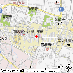 三重県亀山市関町中町周辺の地図