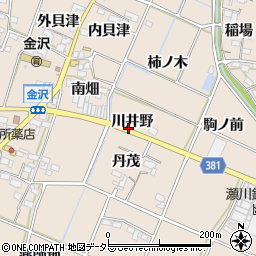 愛知県豊川市金沢町藤ノ木周辺の地図