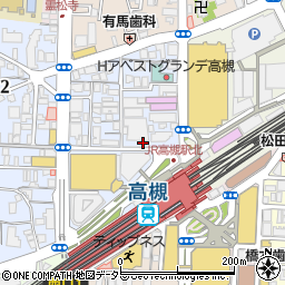 高槻駅前デパート周辺の地図