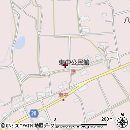 兵庫県三木市口吉川町東中周辺の地図
