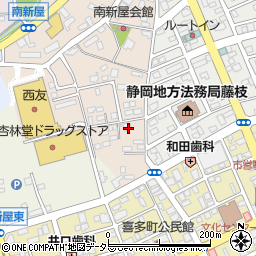 静岡県藤枝市南新屋354周辺の地図