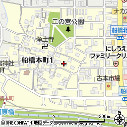 大阪府枚方市船橋本町周辺の地図