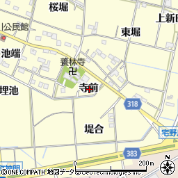 愛知県西尾市今川町寺前周辺の地図