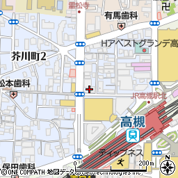 ブルーム美容室芥川店周辺の地図