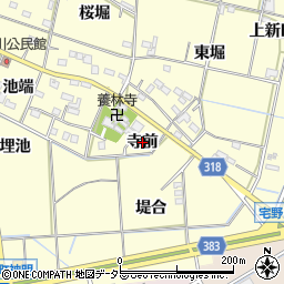 愛知県西尾市今川町（寺前）周辺の地図