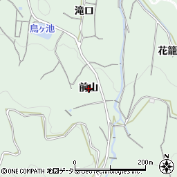 愛知県西尾市平原町前山周辺の地図