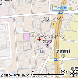 静岡県焼津市三ケ名188-8周辺の地図