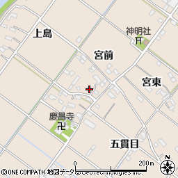 愛知県西尾市花蔵寺町宮前28周辺の地図