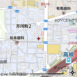 リパーク高槻芥川町第４駐車場周辺の地図