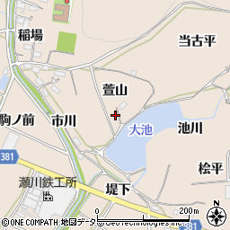 愛知県豊川市金沢町萱山周辺の地図