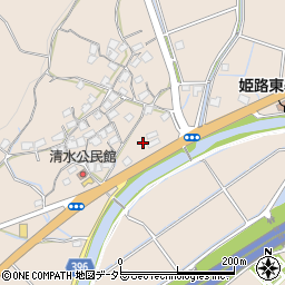 兵庫県姫路市飾東町周辺の地図