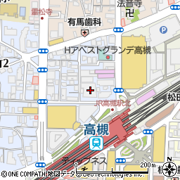 焼鳥のヒナタ　ＪＲ高槻駅前店周辺の地図