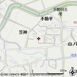 愛知県新城市富岡笠神周辺の地図